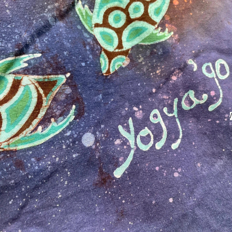 Vintage 80s Funky Turtle Graphic T Shirt - Small
