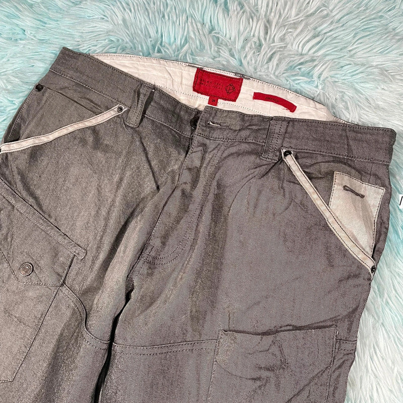Vintage Grey Denim Jean Shorts Jorts - 34W