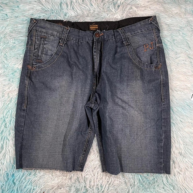 Vintage 90s Peviani Denim Jean Shorts Jorts - 38W