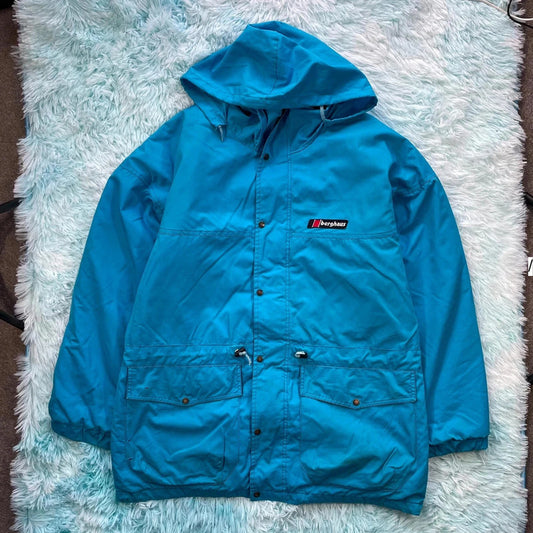 Vintage 90s Blue Berghaus Coat Jacket - Large