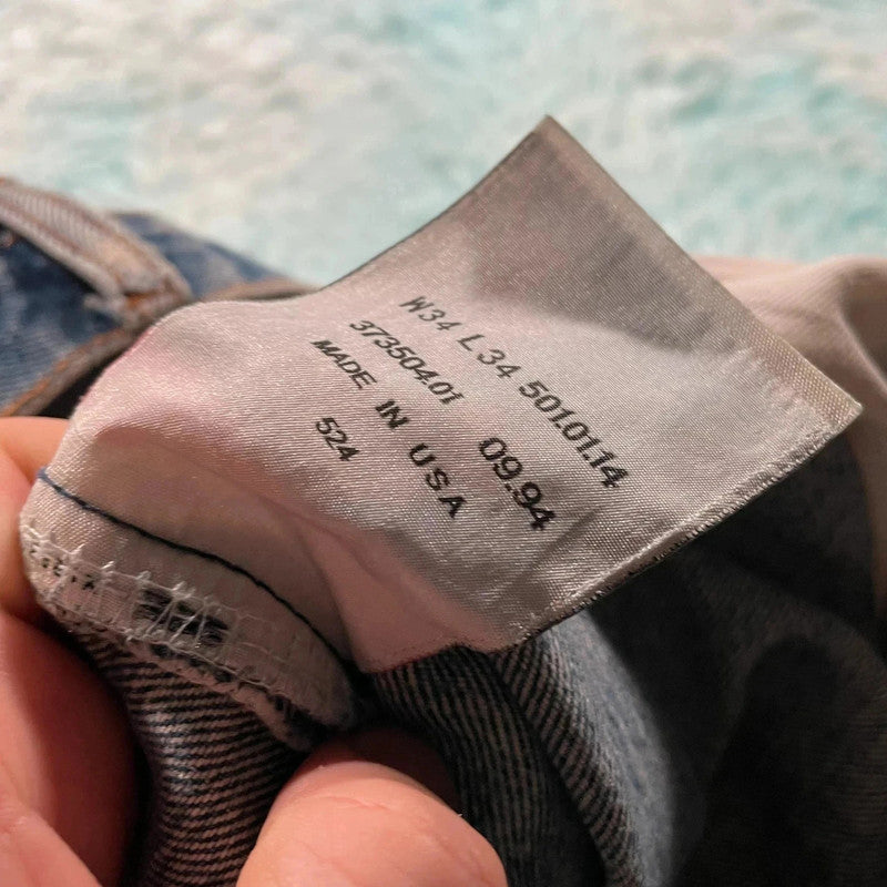 Vintage 90s Levi’s 501 Jeans Straight Leg - 34W 34L