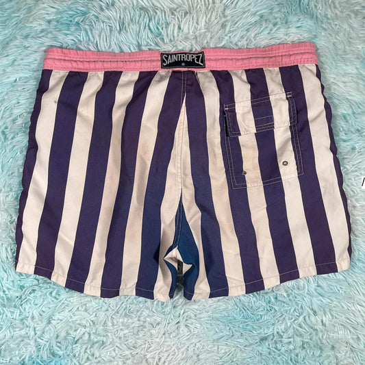 Blue & White Saint Tropez Swim Shorts - XL