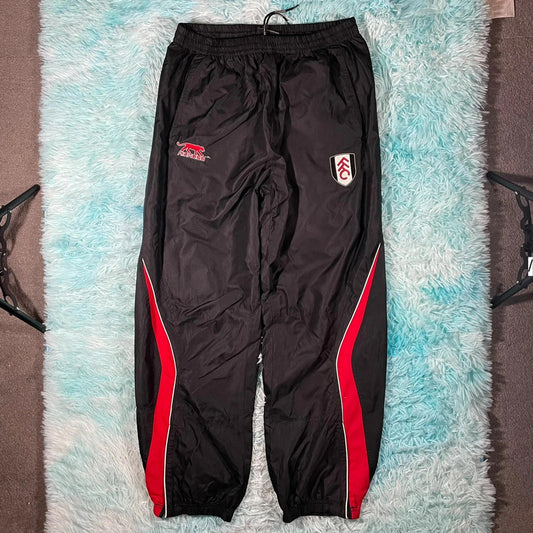 Vintage Black Fulham Tracksuit Bottoms Airness - XXL