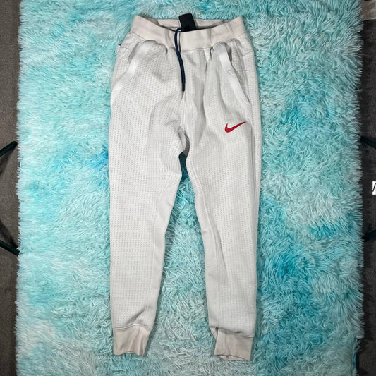 White Nike Joggers Jogging Bottoms - Small