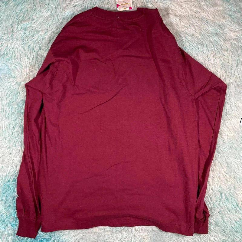 Vintage 90s Burgundy 1492 Movie Promo T Shirt Long Sleeve - XL