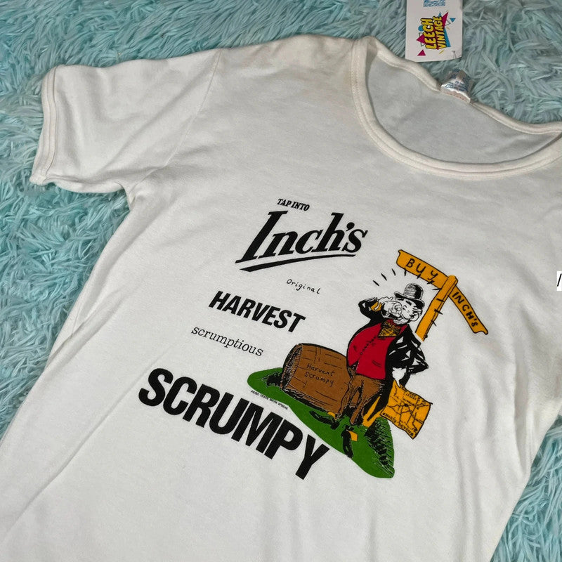 Vintage 70s Graphic T Shirt Inch’s Cider Print - XL