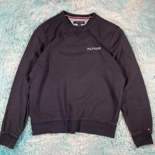 Navy Tommy Hilfiger Sweatshirt - Medium