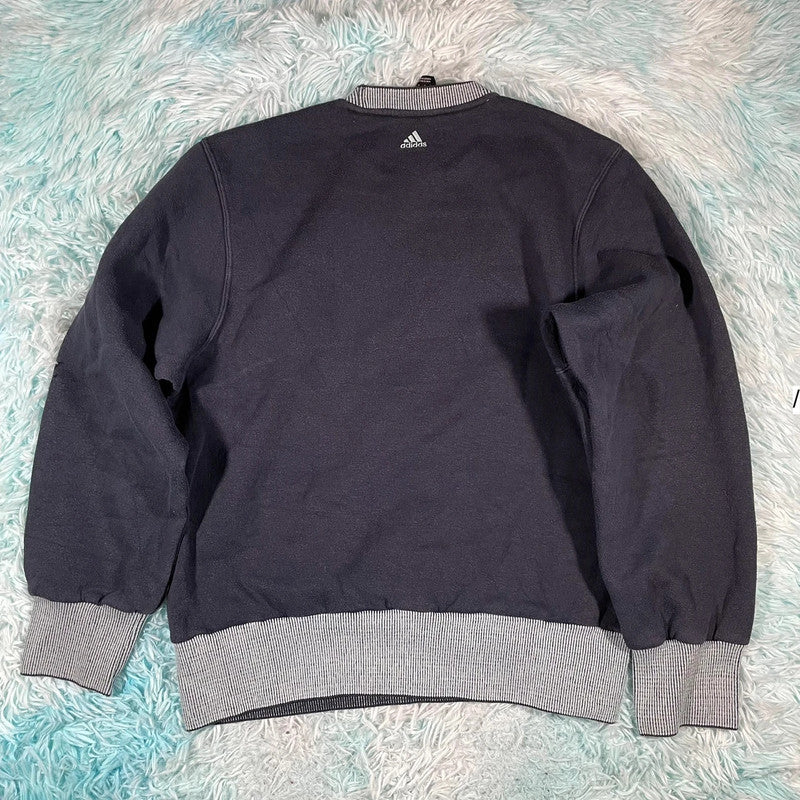 Vintage 90s Navy Adidas Sweatshirt - Small