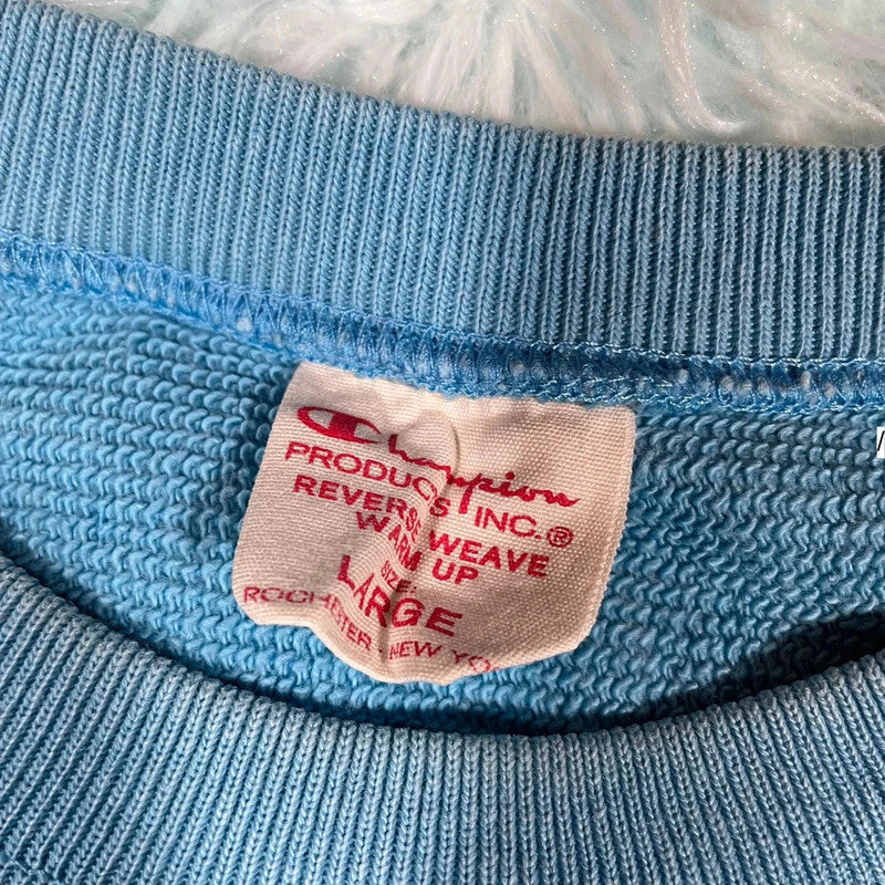 Baby Blue Champion Reverse Weave Sweatshirt - Large