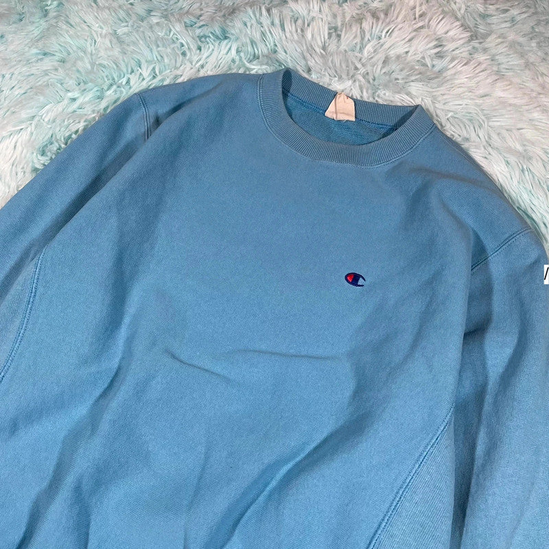 Baby Blue Champion Reverse Weave Sweatshirt - Large