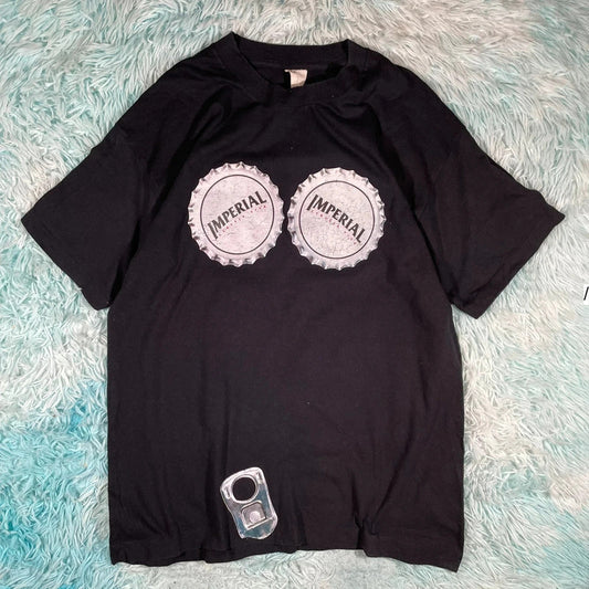 Vintage 90s Imperial Beer Graphic T Shirt - XL