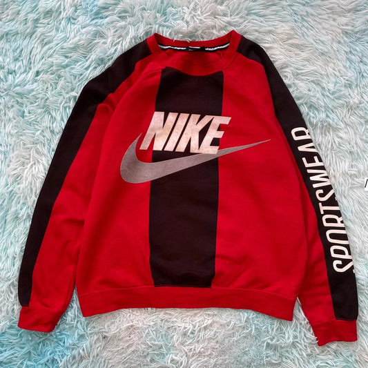 Red & Black Nike Sweatshirt - Medium
