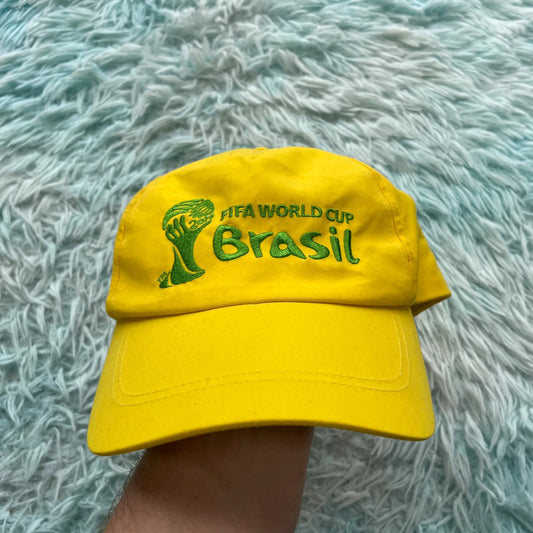 Yellow Brazil Football World Cup Cap