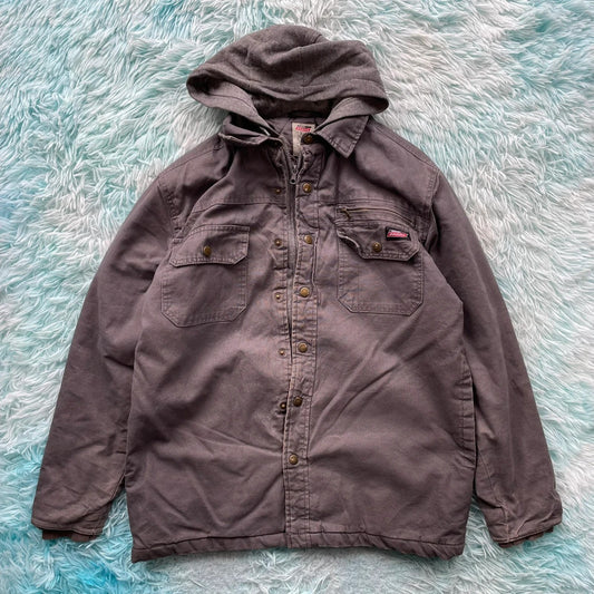 Grey Dickies Workwear Jacket Hooded - Small