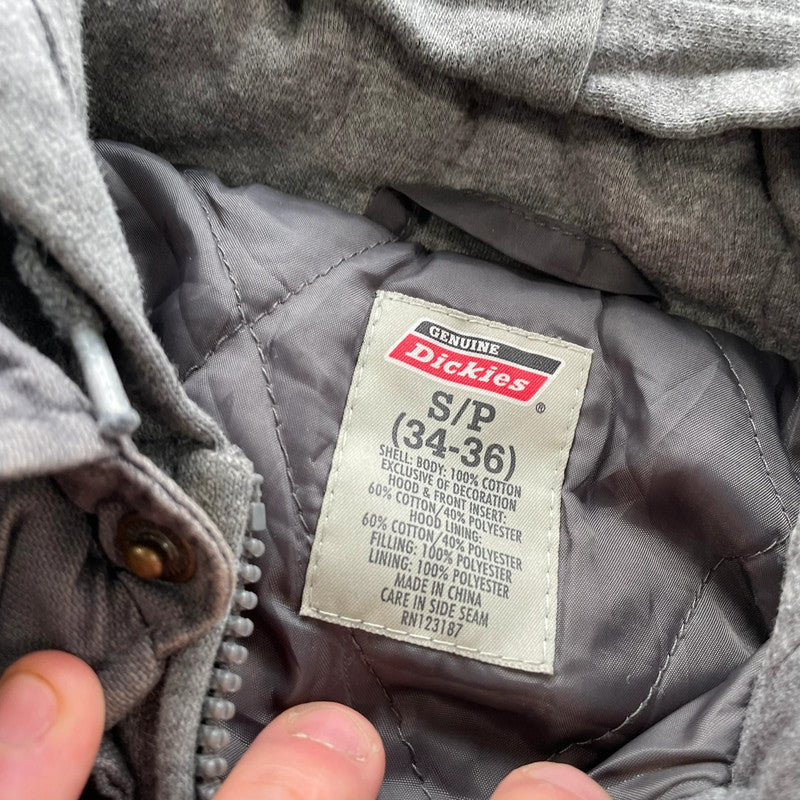 Grey Dickies Workwear Jacket Hooded - Small