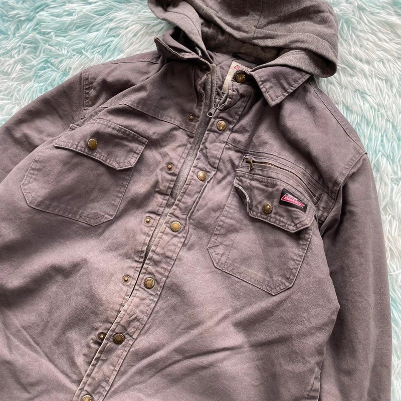 Grey Dickies Workwear Jacket Hooded - Small