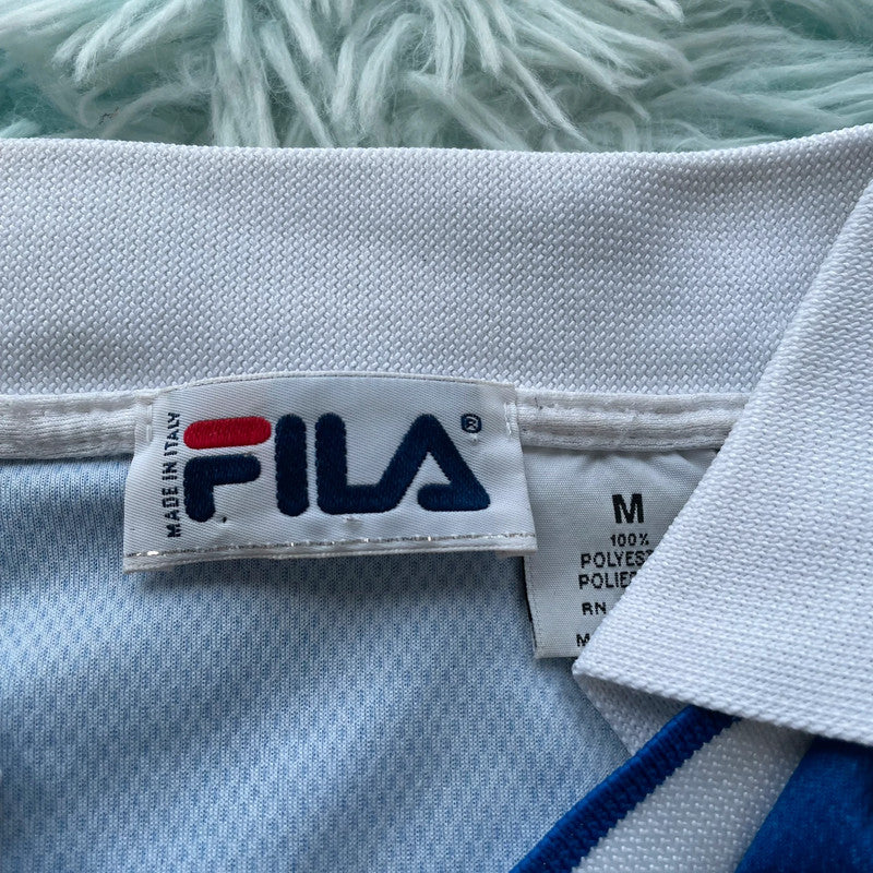 Vintage 90s Blue Fila Football Template Shirt - Medium