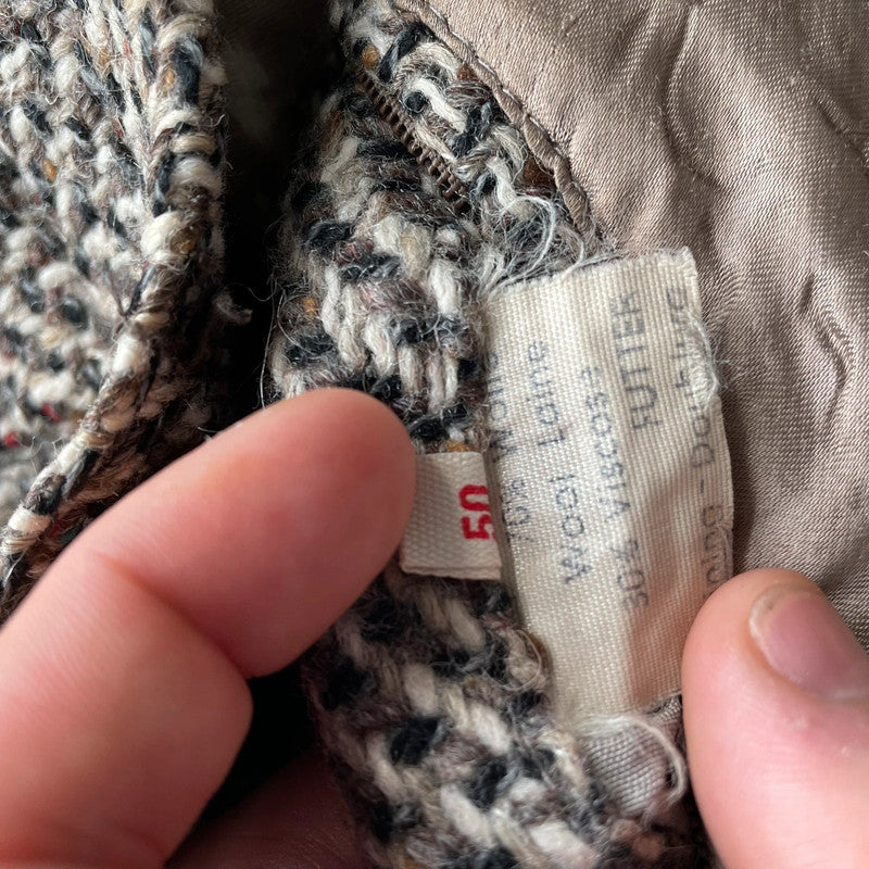 Vintage 90s Wool Bomber Jacket Bosch - Large