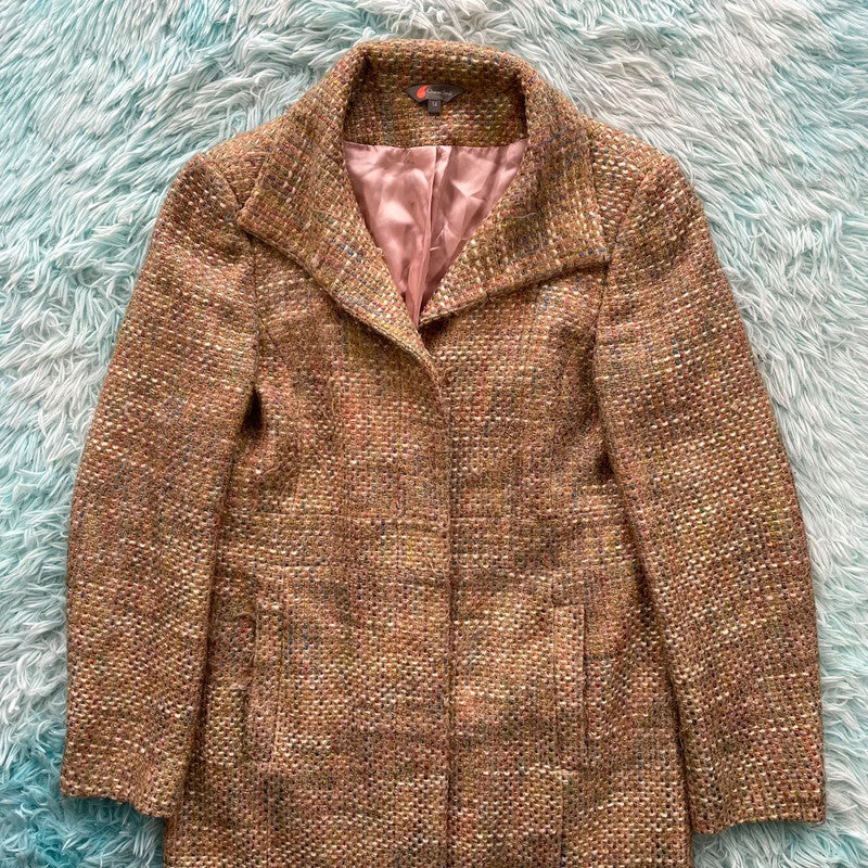Vintage Y2K Yellow Long Coat - Size 14