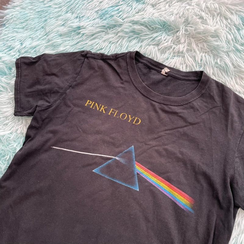 Faded Black Pink Floyd Band T Shirt - Large