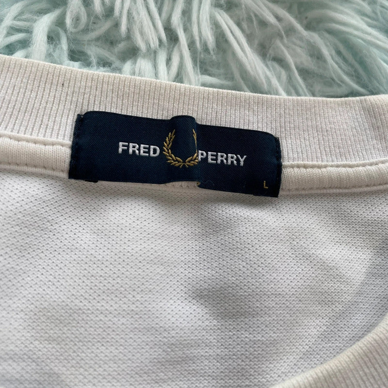 White Fred Perry T Shirt - Large
