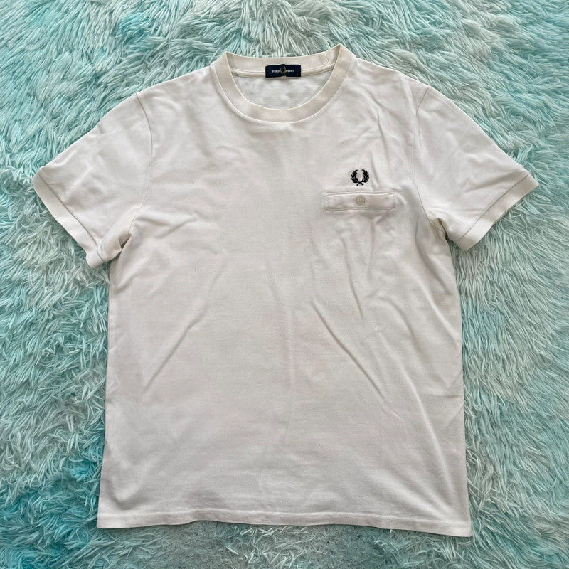 White Fred Perry T Shirt - Large