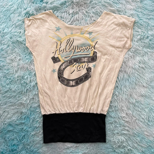 Vintage 80s Original Vest Top Hollywood Print