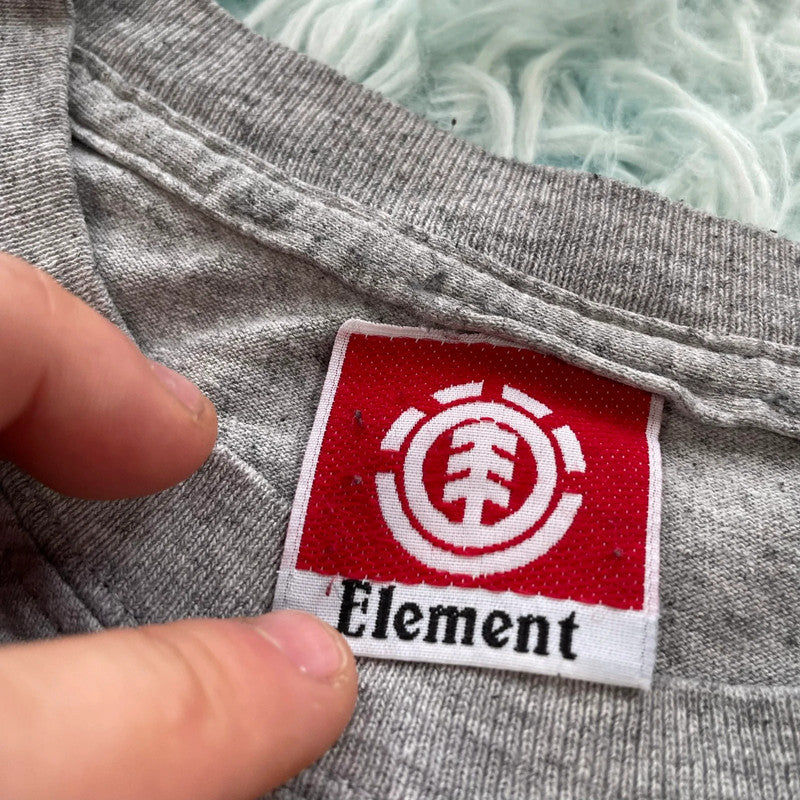 Vintage Grey Element Graphic T Shirt - Large