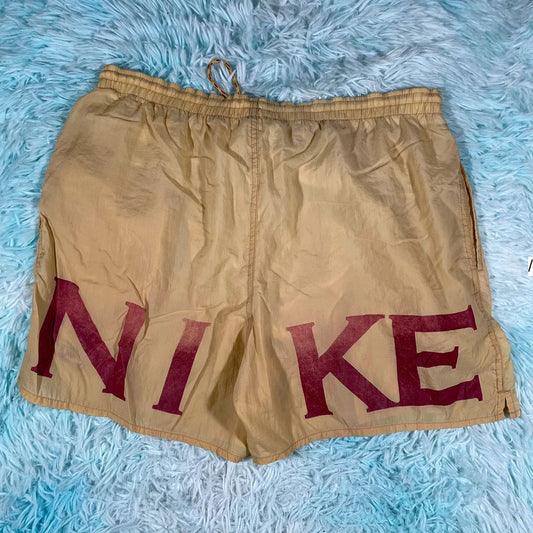 Vintage 90s Yellow Nike Swim Shorts - Large