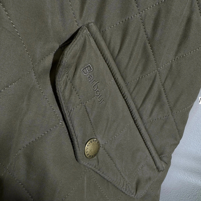 Beige Barbour Quilted Jacket Fleeced - XL