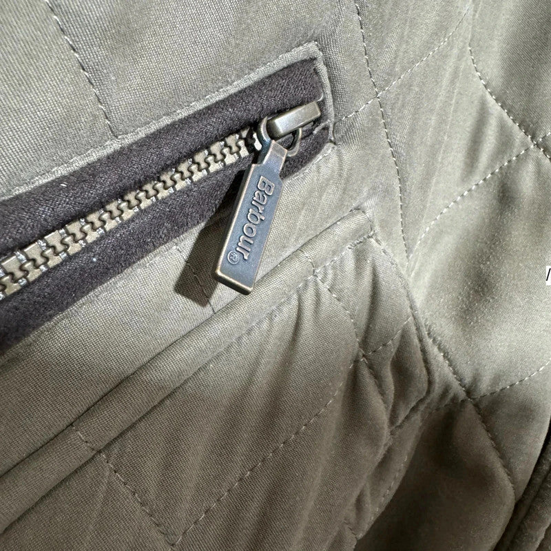 Beige Barbour Quilted Jacket Fleeced - XL