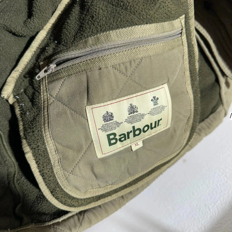 Beige Barbour Quilted Jacket Fleeced - XL