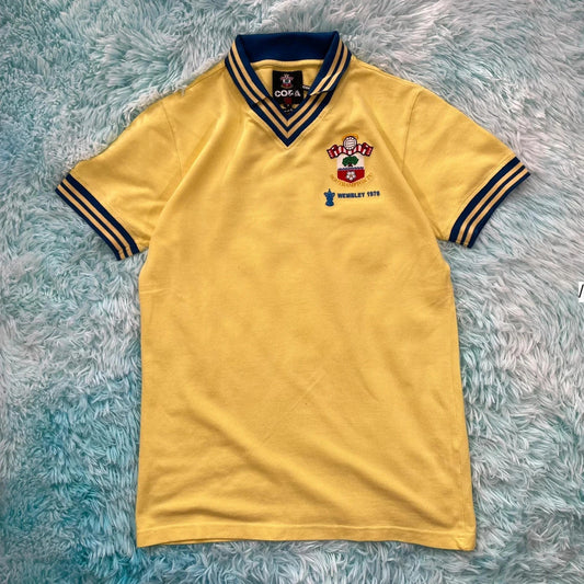 Vintage Style Yellow Southampton Shirt Copa - Small