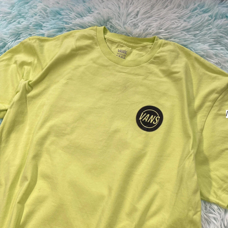 Lime Green Vans Graphic T Shirt - Medium