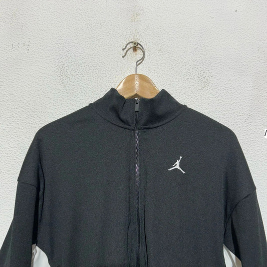 Black & White Jordan Full Zip Tracksuit Hoodie - Medium