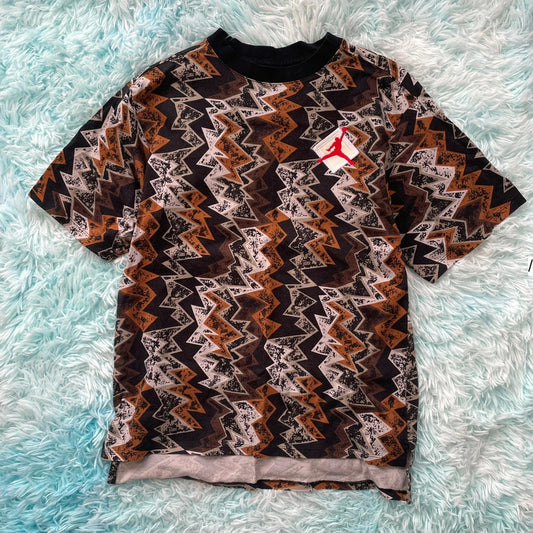 Black & Orange Patta x Jordan T Shirt Barcelona Print - Small