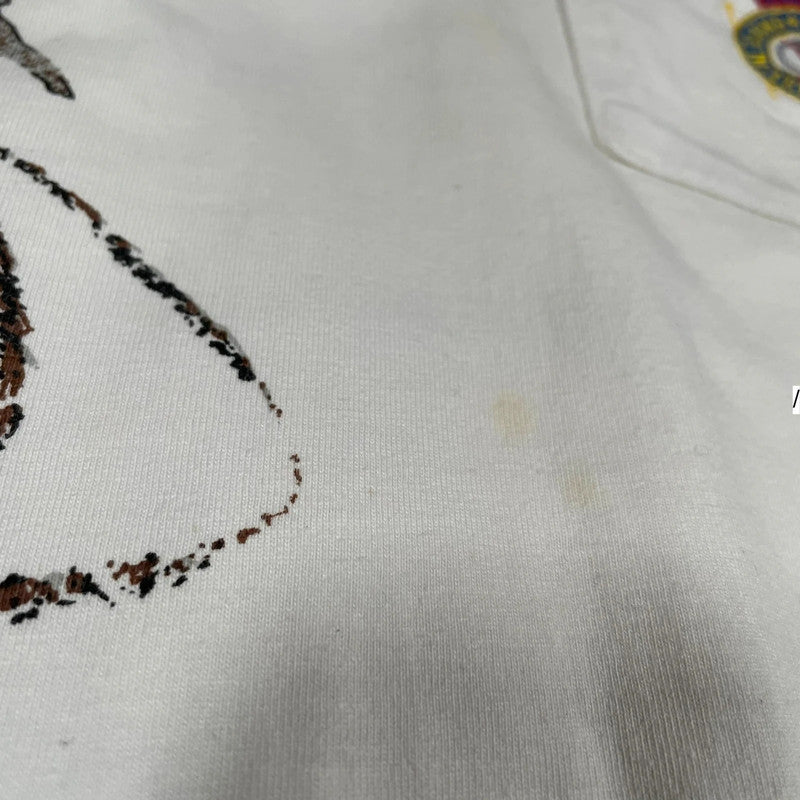 Vintage 90s White Funky Boss Polo Shirt - XXL