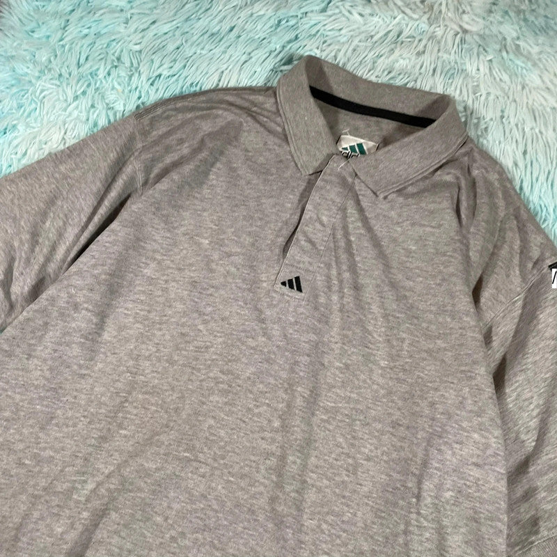 Vintage 90s Grey Adidas Equipment Polo Shirt - Large