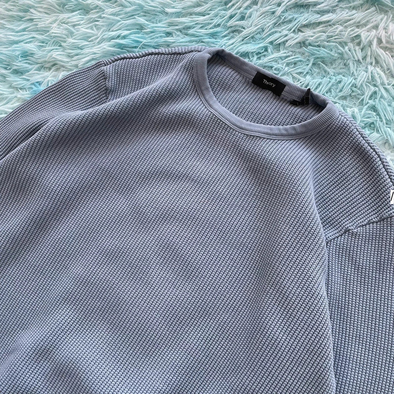 Baby Blue Theory Waffle Knit Jumper Mattis - XL