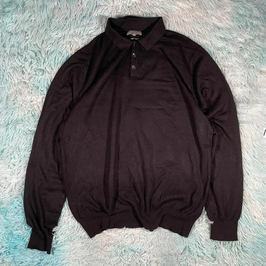 Black Christiano Baldinucci Collared Jumper - Large