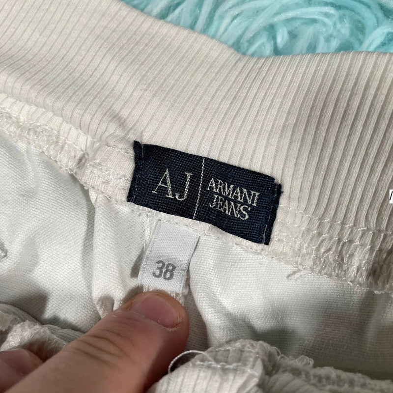 White Armani Jeans Short Shorts - Size 8