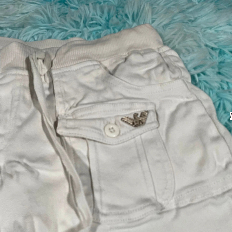 White Armani Jeans Short Shorts - Size 8