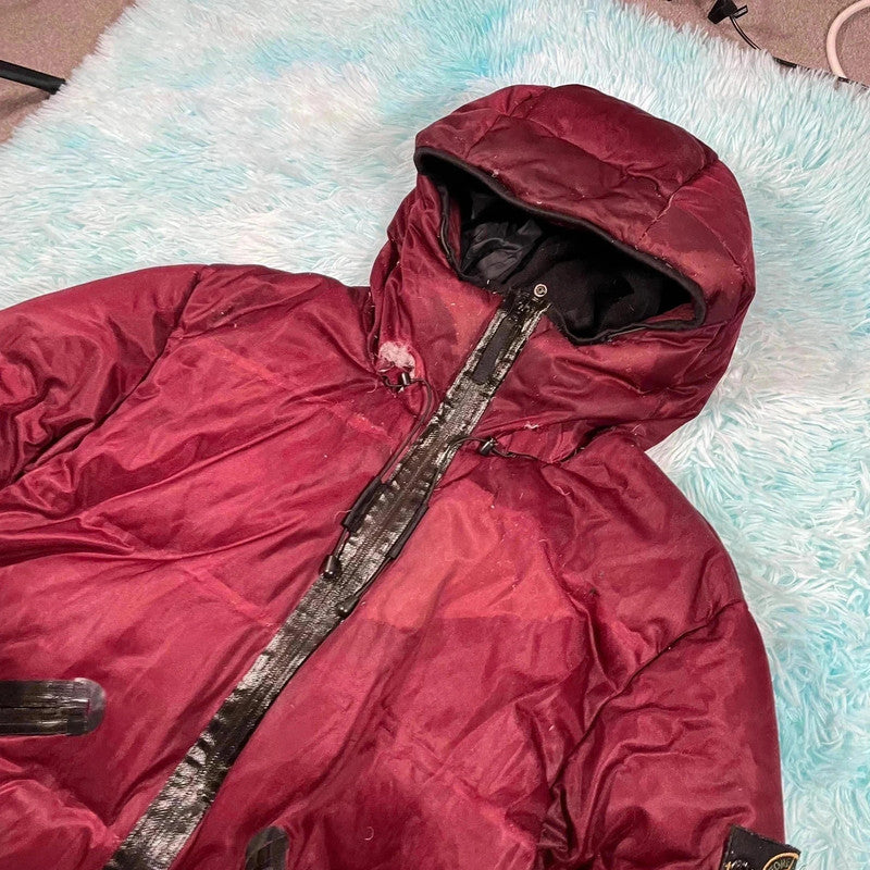 Red Stone Island Welded Down Jacket Puffer - XXL