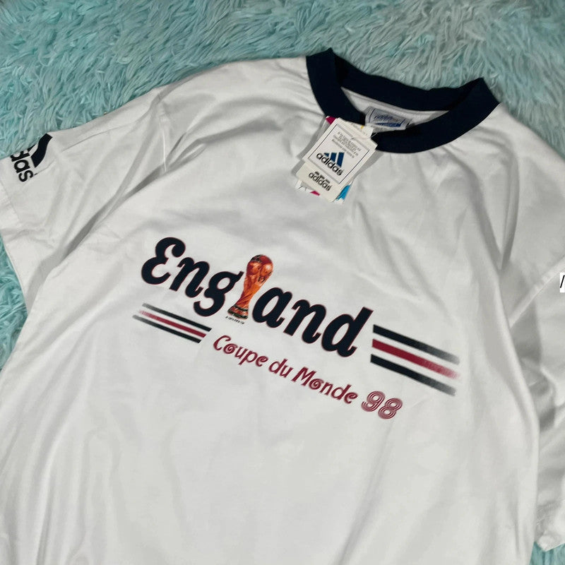 Vintage France 98 England Graphic T Shirt Adidas - Medium