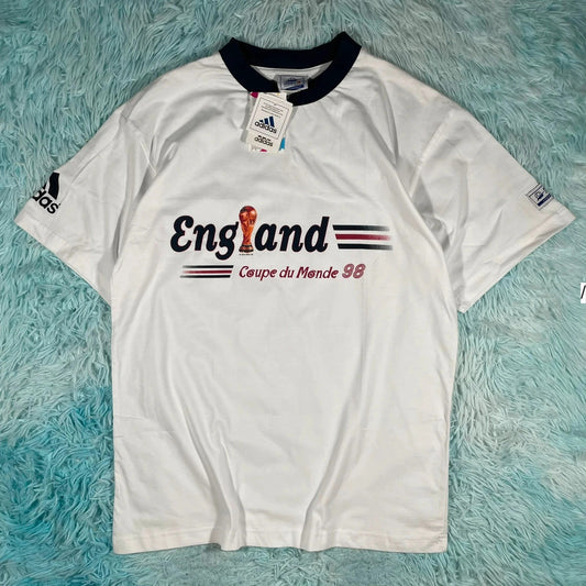 Vintage France 98 England Graphic T Shirt Adidas - Medium
