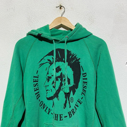 Green Diesel Hoodie Mohawk Graphic - Medium
