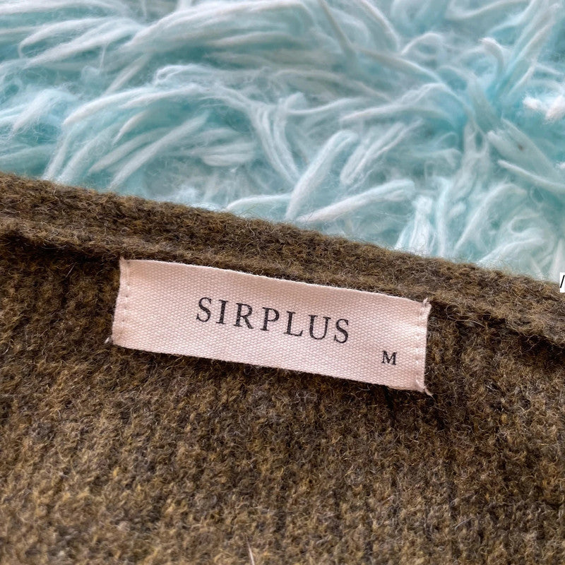 Khaki Sirplus Cashmere Cardigan Jumper - Medium