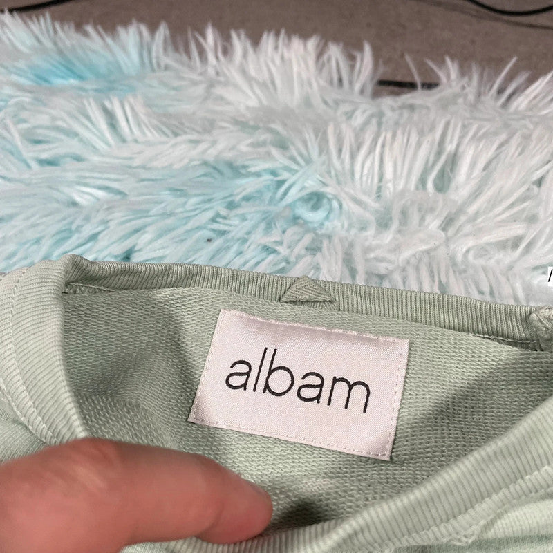 Mint Green Albam Sweatshirt Plain - Small
