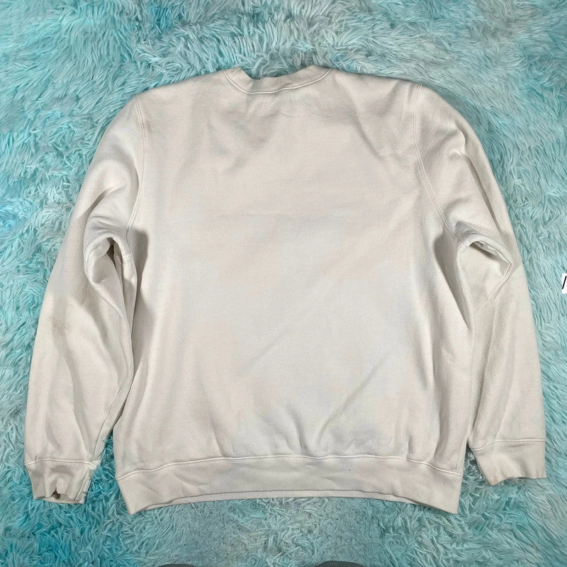 White Ralph Lauren Polo Jeans Sweatshirt Spellout - Large