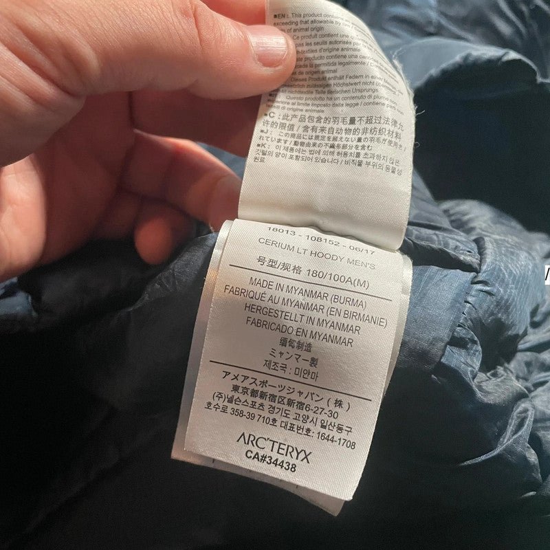 Navy Arc’teryx Puffer Jacket Cerium LT - Medium